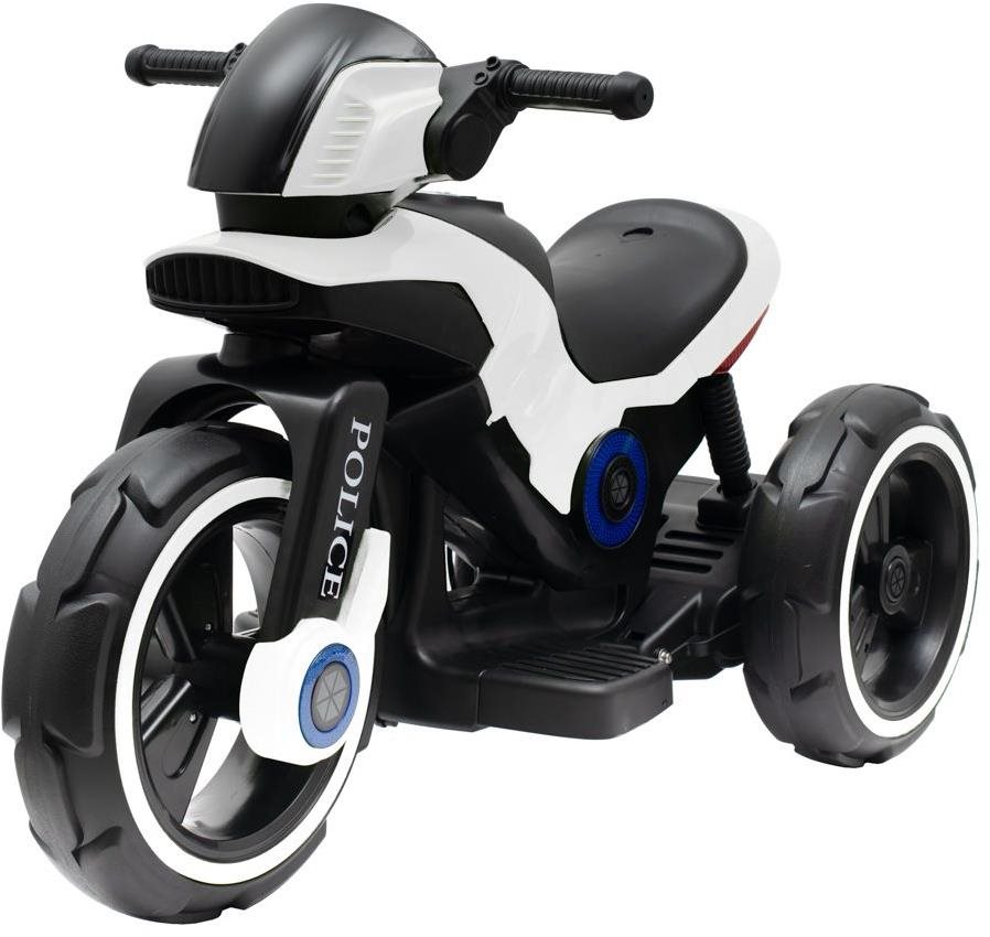 BABY MIX detská elektrická motorka Polícia, čierna/biela