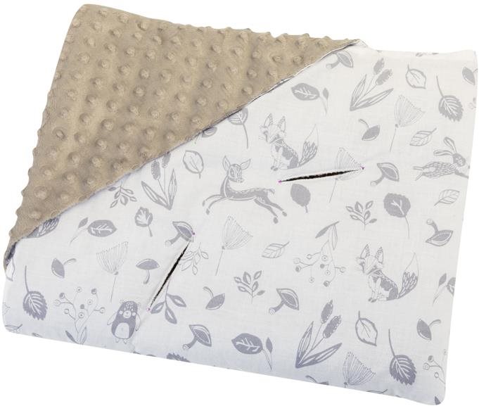 Bomimi Zavinovacia deka do autosedačky lesné zvieratká sivá