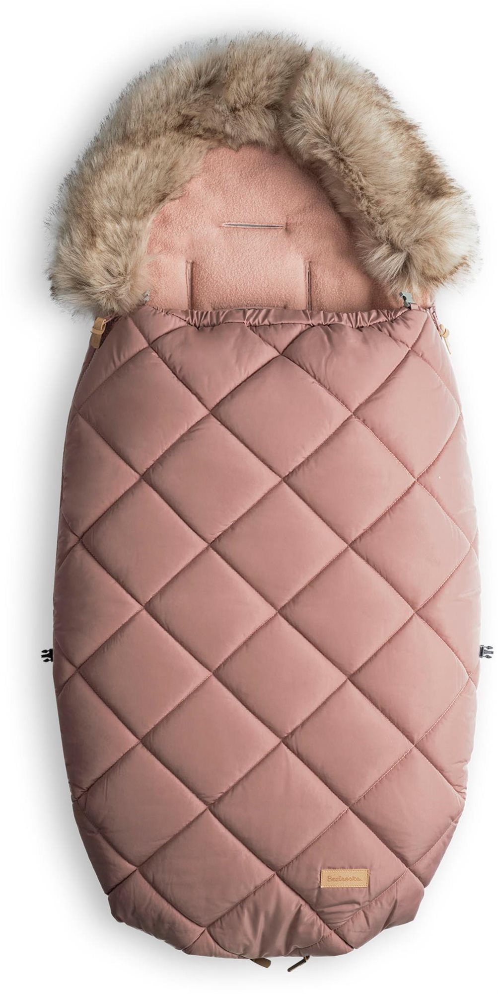 Beztroska fusak s kožušinou 110 cm pink powder