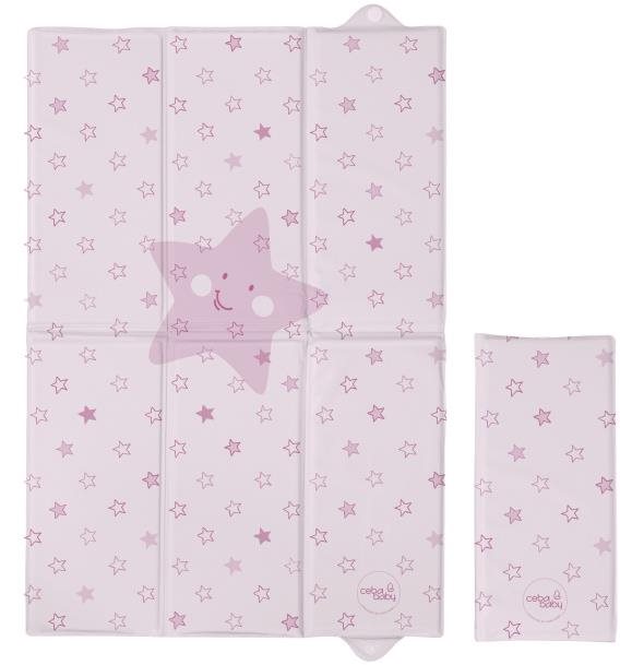 Ceba Baby Cestovná podložka 60 × 40 cm – Hviezdy ružová