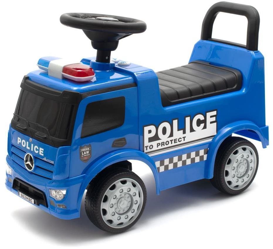 BABY MIX detské odrážadlo so zvukom, Mercedes polícia, modré