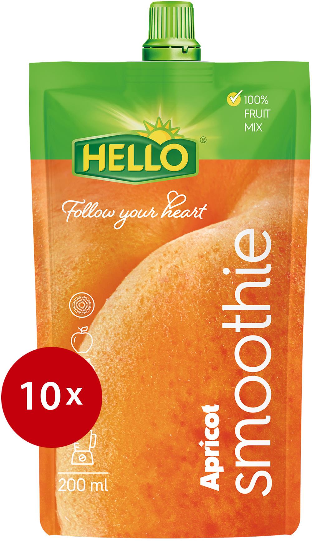 HELLO Smoothie Marhuľa 10× 200 ml