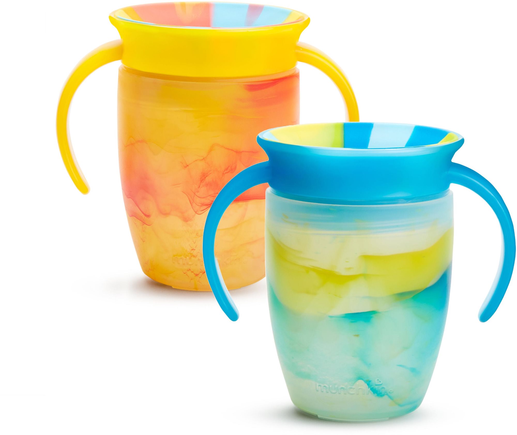 Munchkin Miracle 360° Tie Dye Cup Tropical žltý a modrý 2 ks, 207 ml
