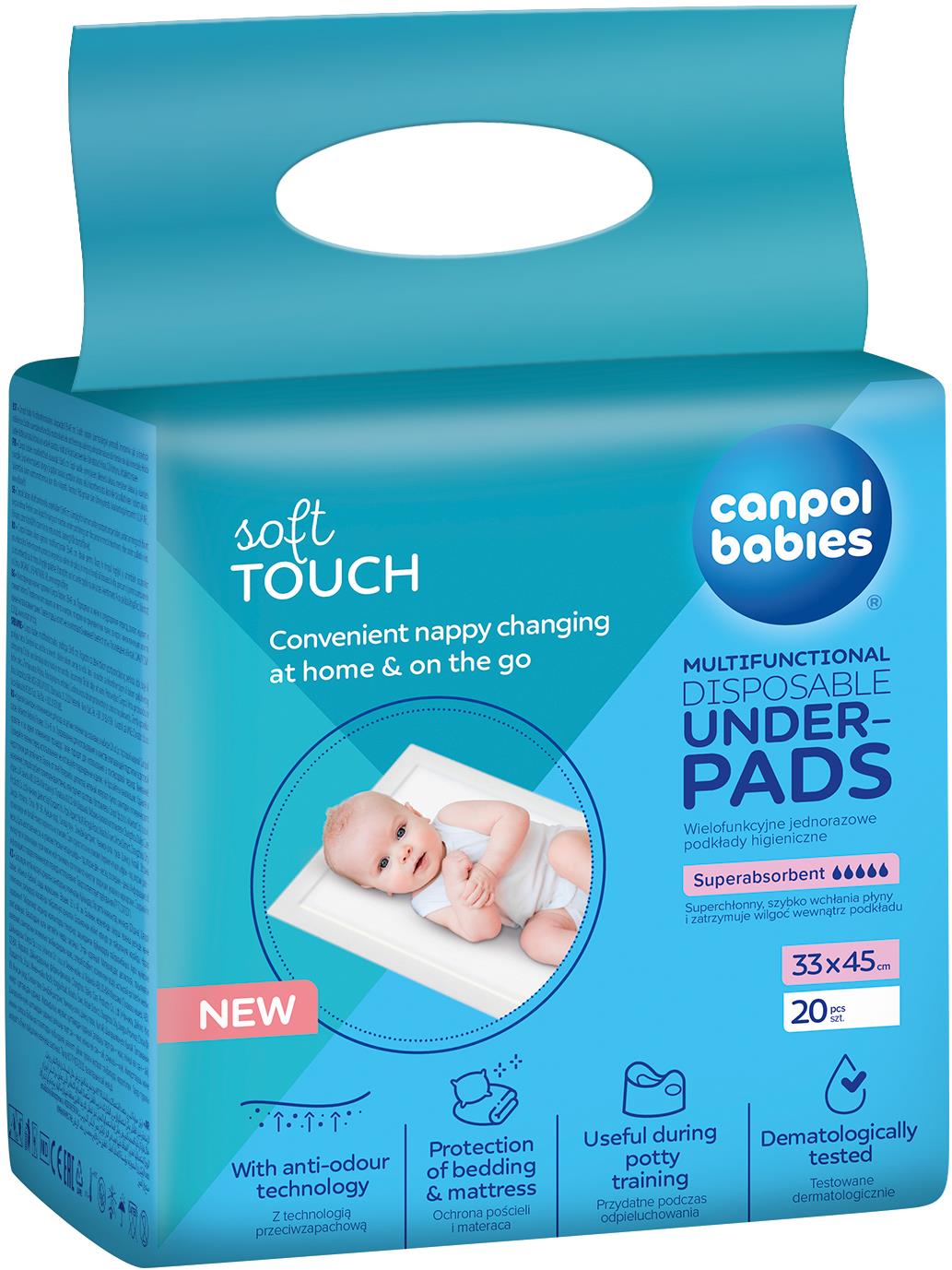 Canpol babies multifunkčné hygienické podložky 33 × 45cm 20 ks