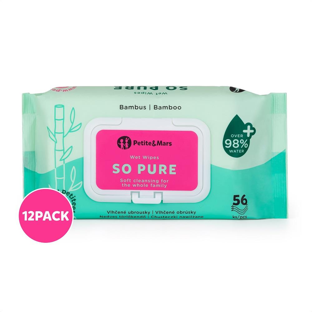 PETITE & MARS So Pure bambusové bio odbúrateľné 12× 56 ks
