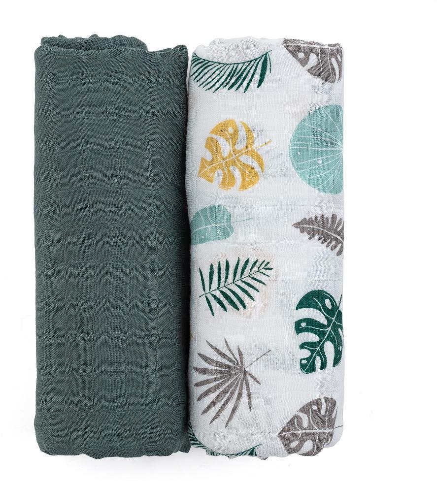 PETITE&MARS Misty Green Leaves 2 v 1 120 × 120 cm, 2 ks