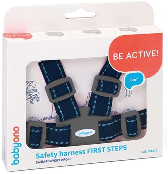 Babyono Bezpečnostné popruhy 2 v 1 tmavomodré