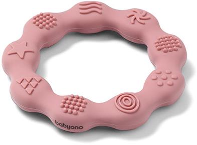 BabyOno Silikónový krúžok ružový