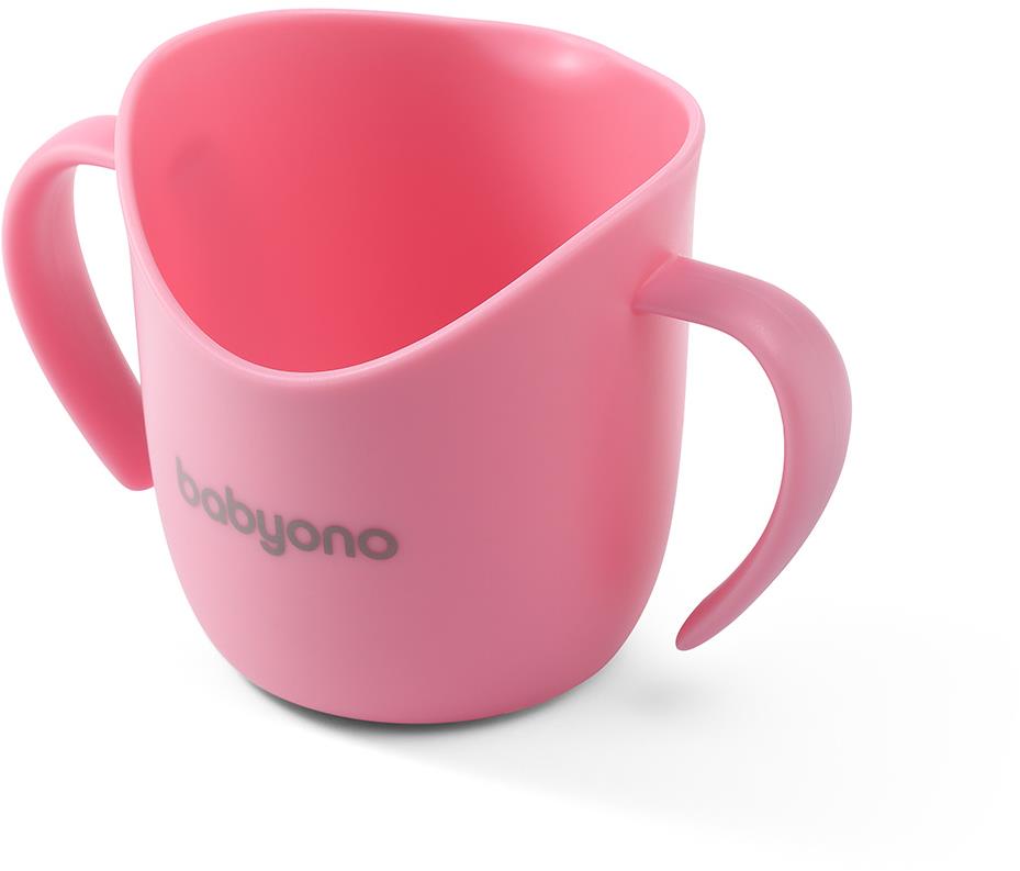 BabyOno Ergonomický tréningový hrnček 120 ml, ružový