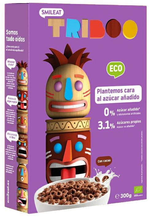 SMILEAT Bio cereálne kakaové krúžky bez pridaného cukru 300 g