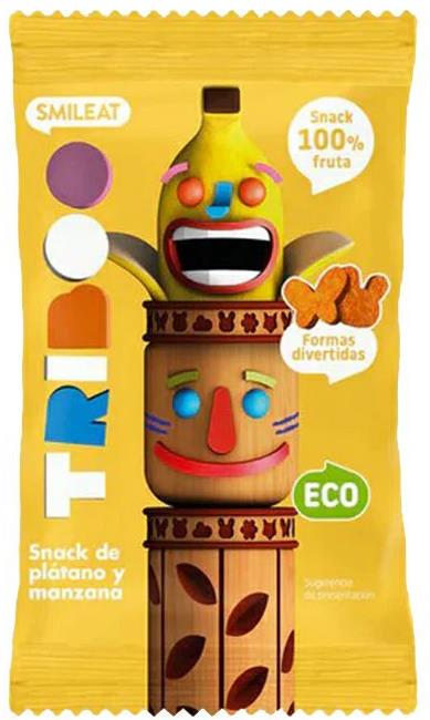 SMILEAT Bio 100 % ovocné mäkké cukríkyy jablko a banán 25 g