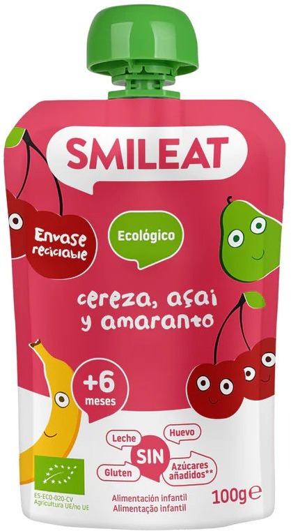 SMILEAT Bio kapsička banán, hruška, čerešňa, acai a amarant 100 g