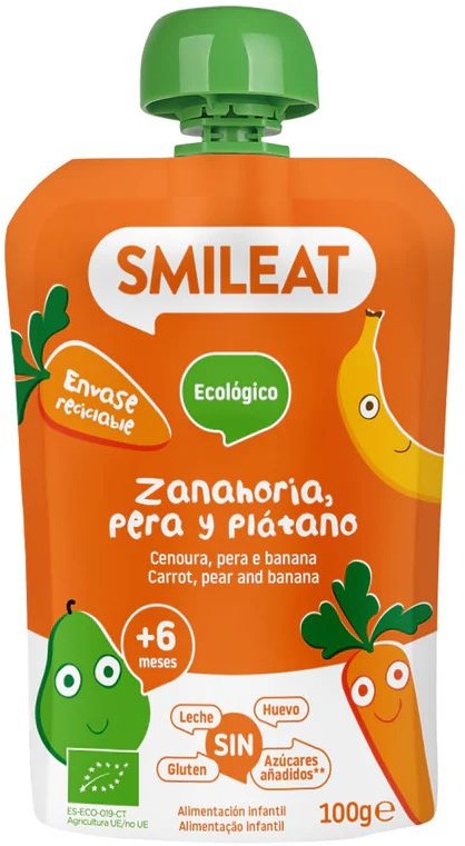 SMILEAT Bio kapsička hruška, karotka a banán 100 g