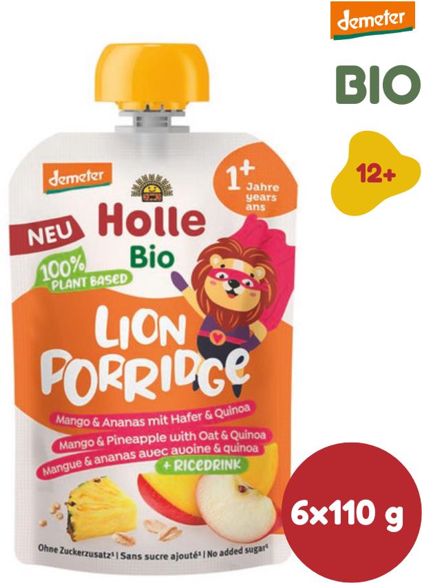 HOLLE Bio Demeter Lion porridge 6× 110 g