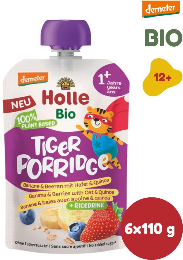 HOLLE Bio Demeter Tiger porridge 6× 110 g