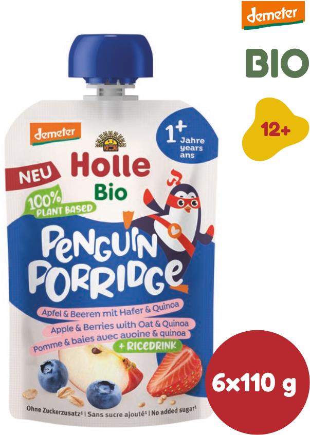 HOLLE Bio Demeter Penguin porridge 6× 110 g