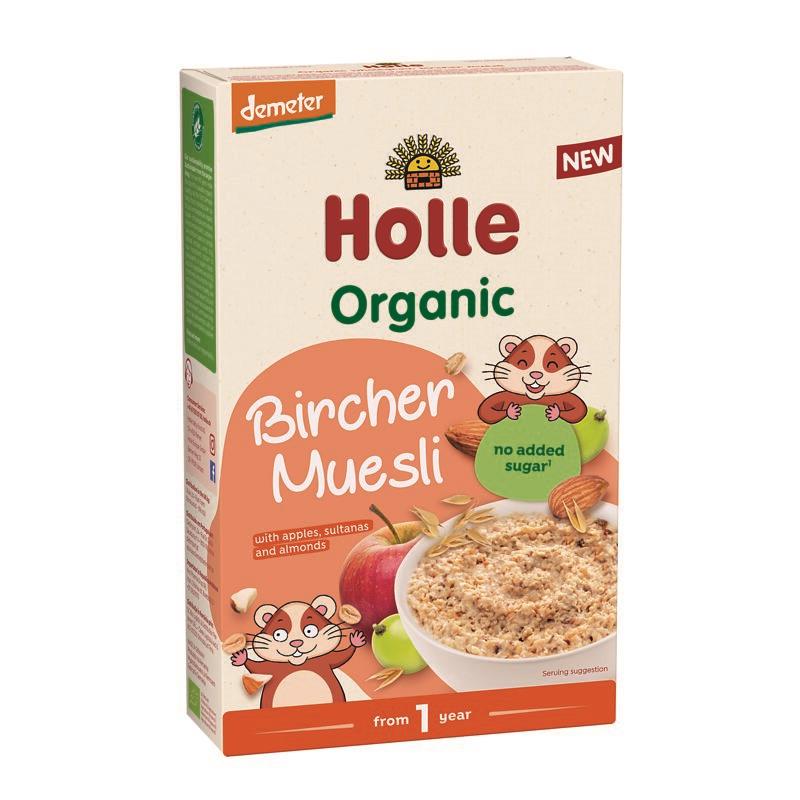 HOLLE Bio ovocné müsli s jablkom hrozienkami a mandľami 200 g