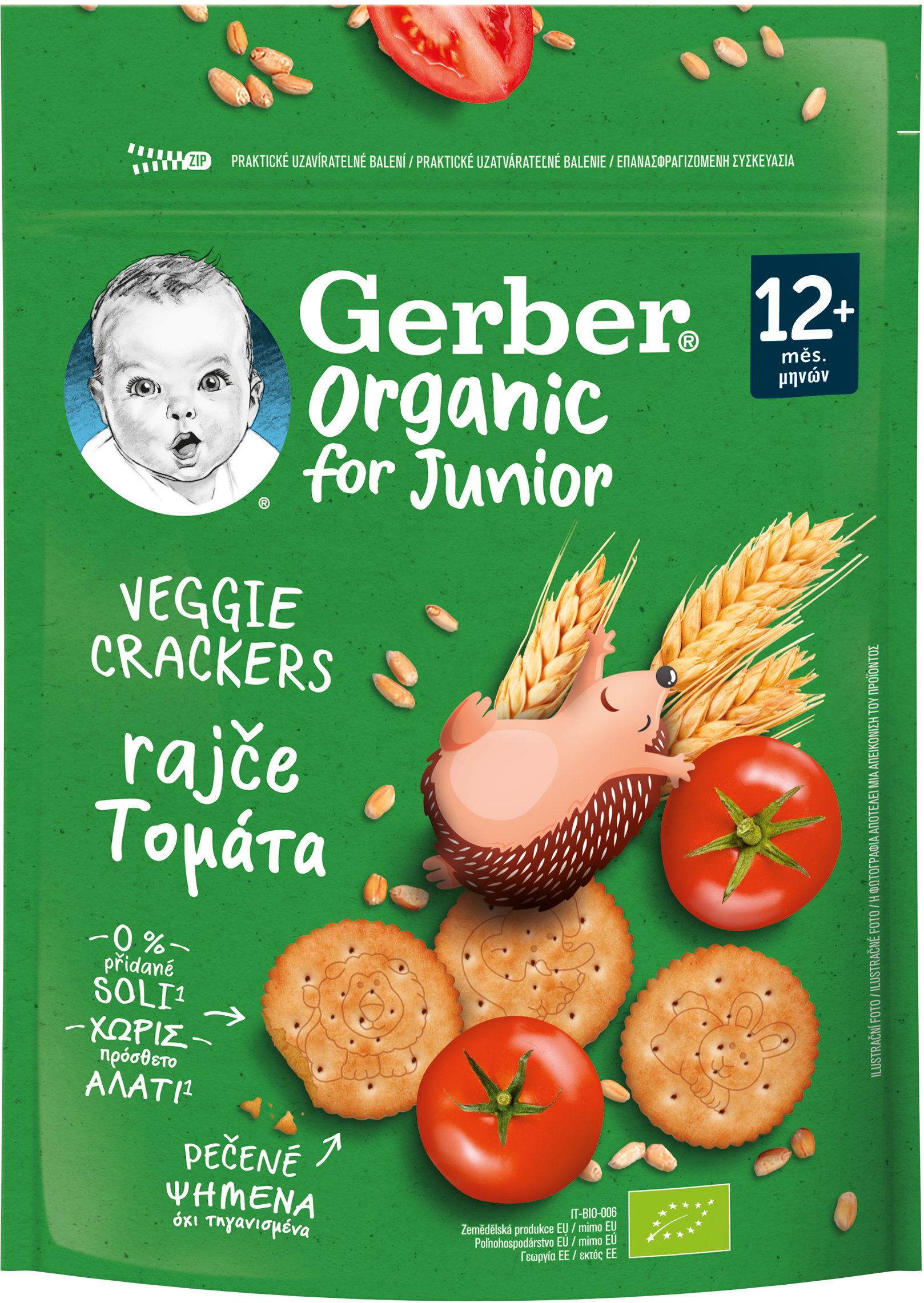 GERBER Organic chrumky s paradajkami 100 g
