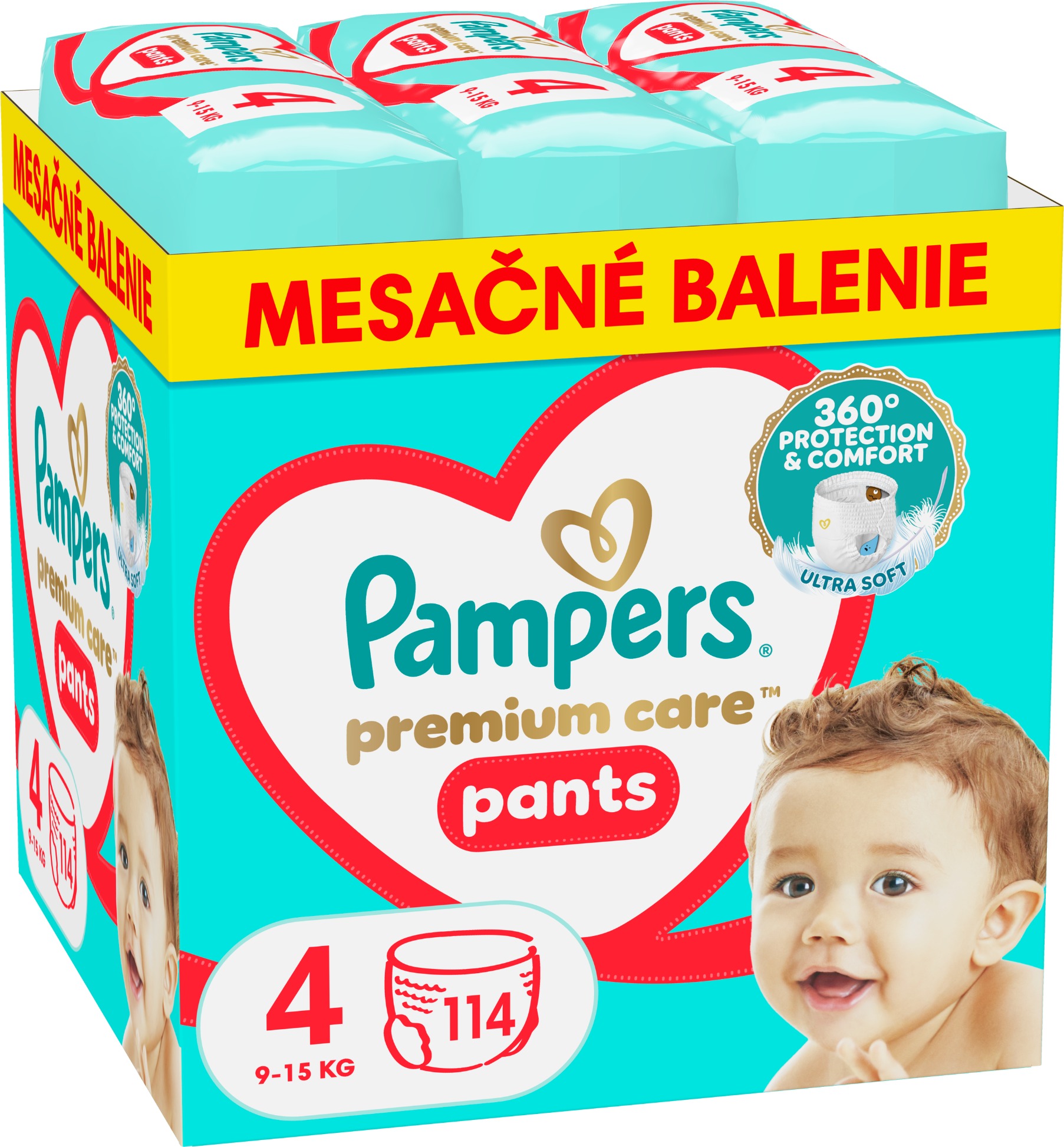 PAMPERS Premium Care Pants veľkosť 4 (114 ks)