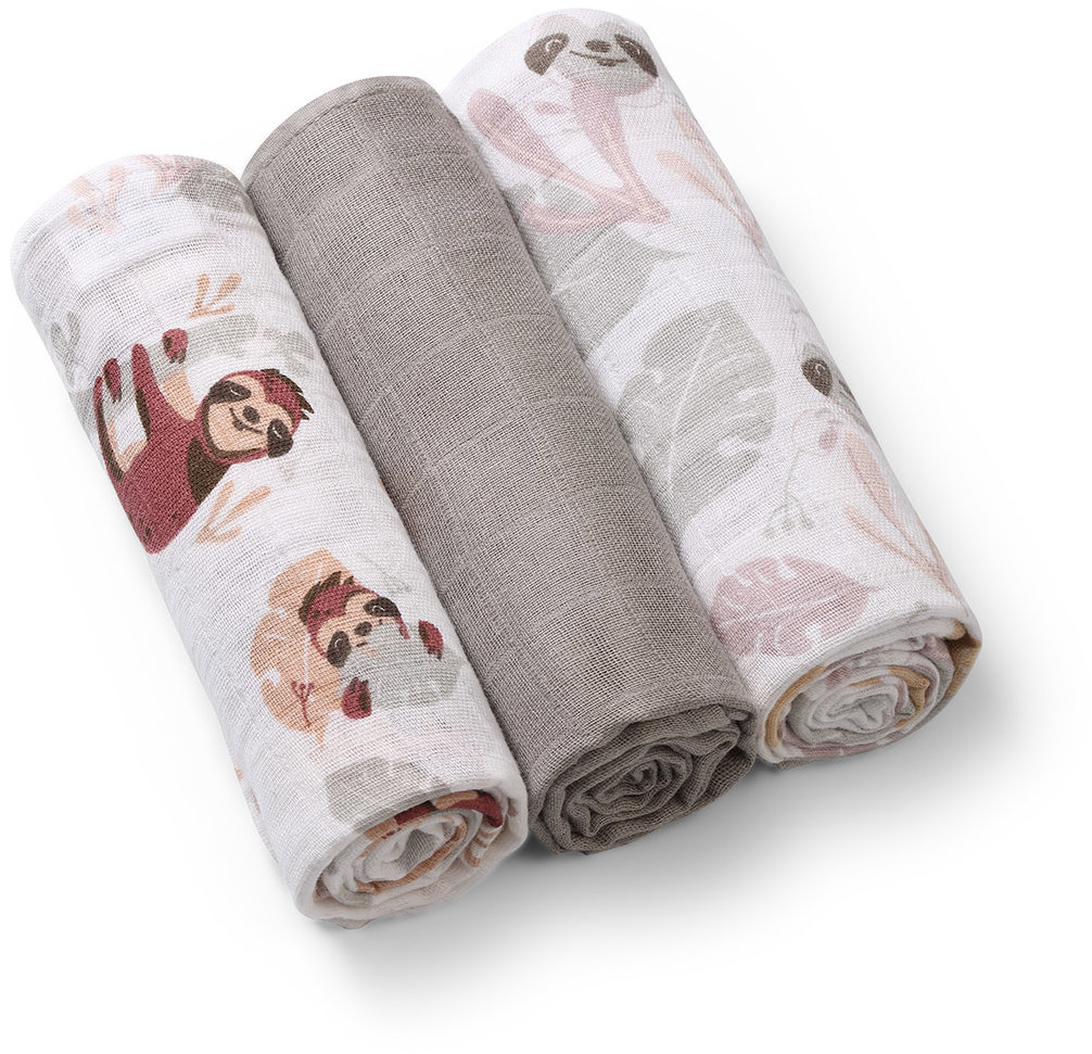 BabyOno Mušelínové plienky sivé 3 ks