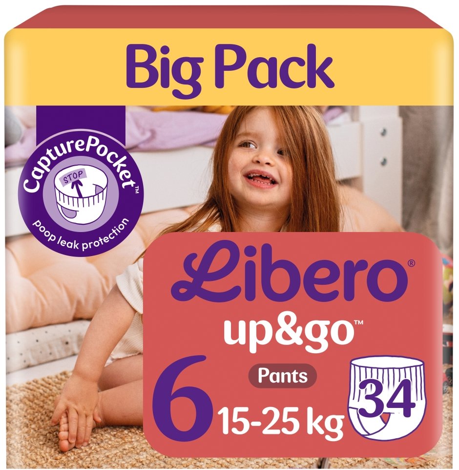 Libero Up & Go Big Pack veľkosť 6 (34 ks)