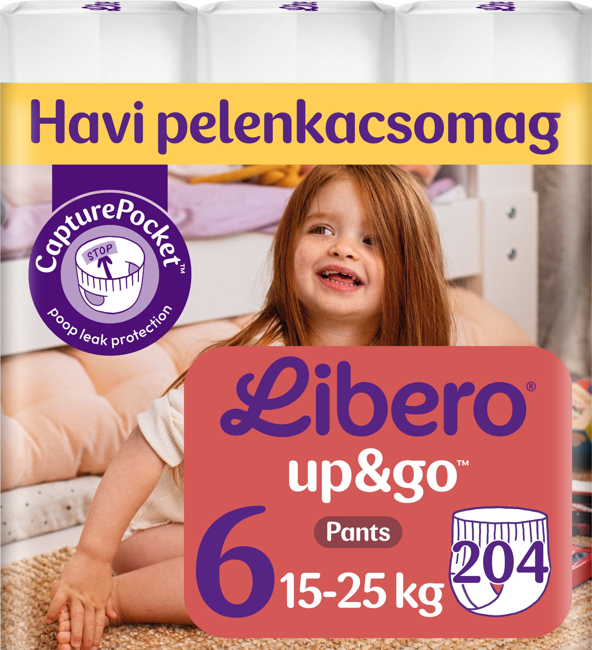 Libero Monthly Pack Up & Go Big Pack veľkosť 6 (204 ks)