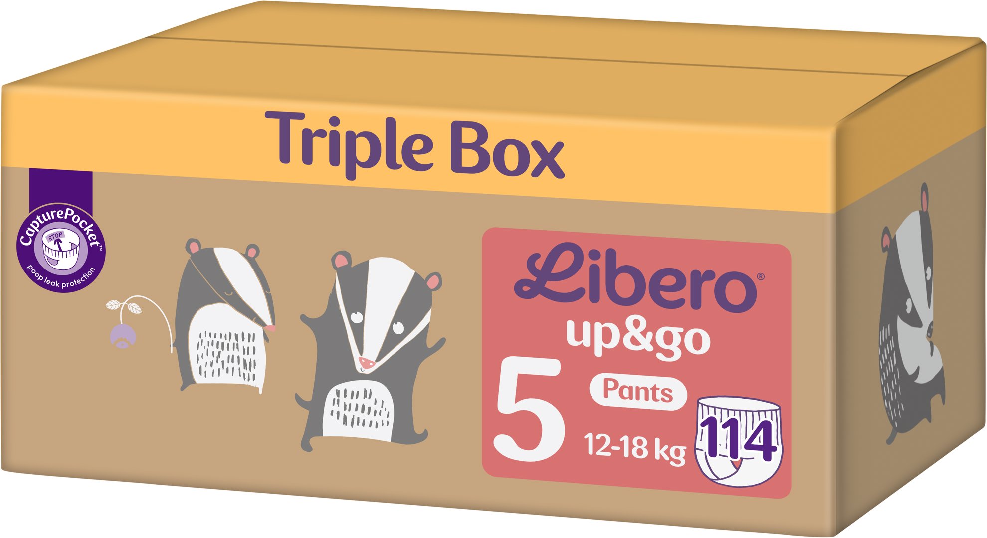 Libero Up & Go Triple Box veľkosť 5 (114 ks)