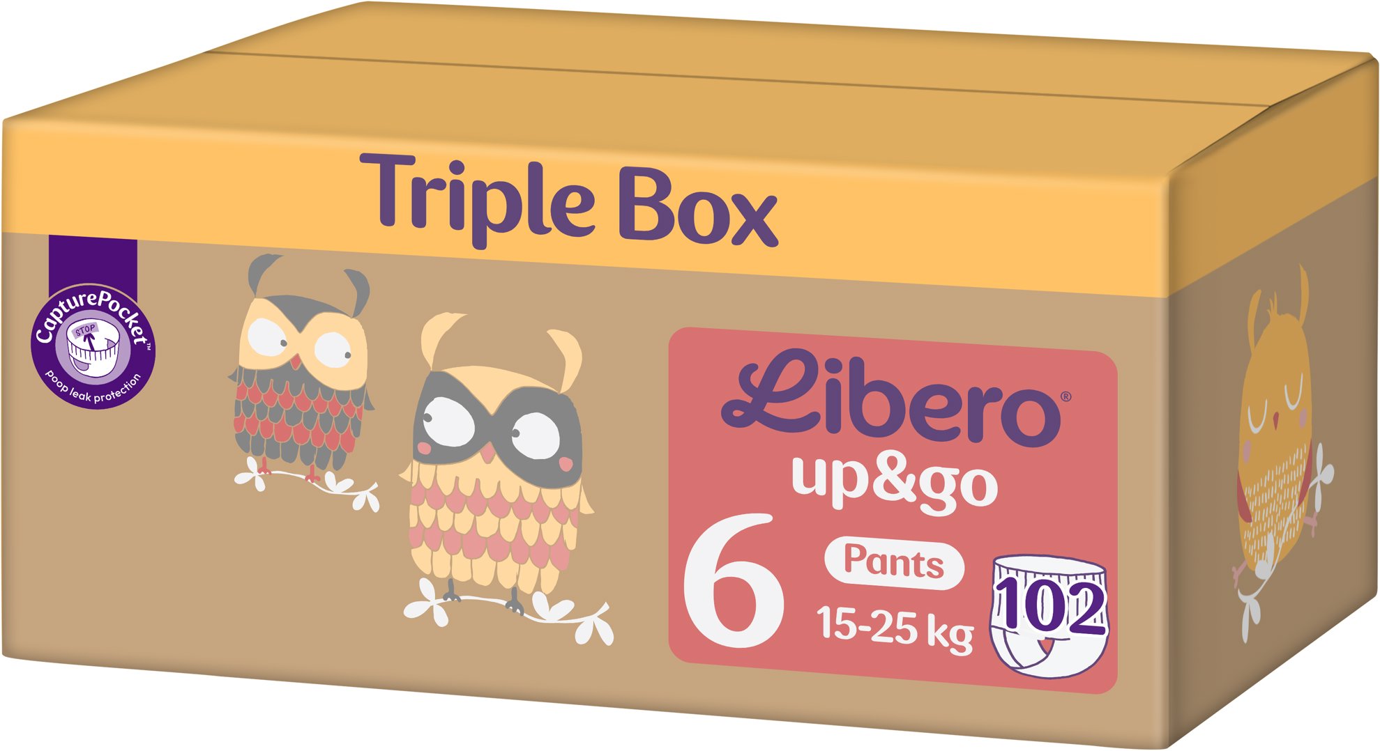 Libero Up & Go Triple Box veľkosť 6 (102 ks)