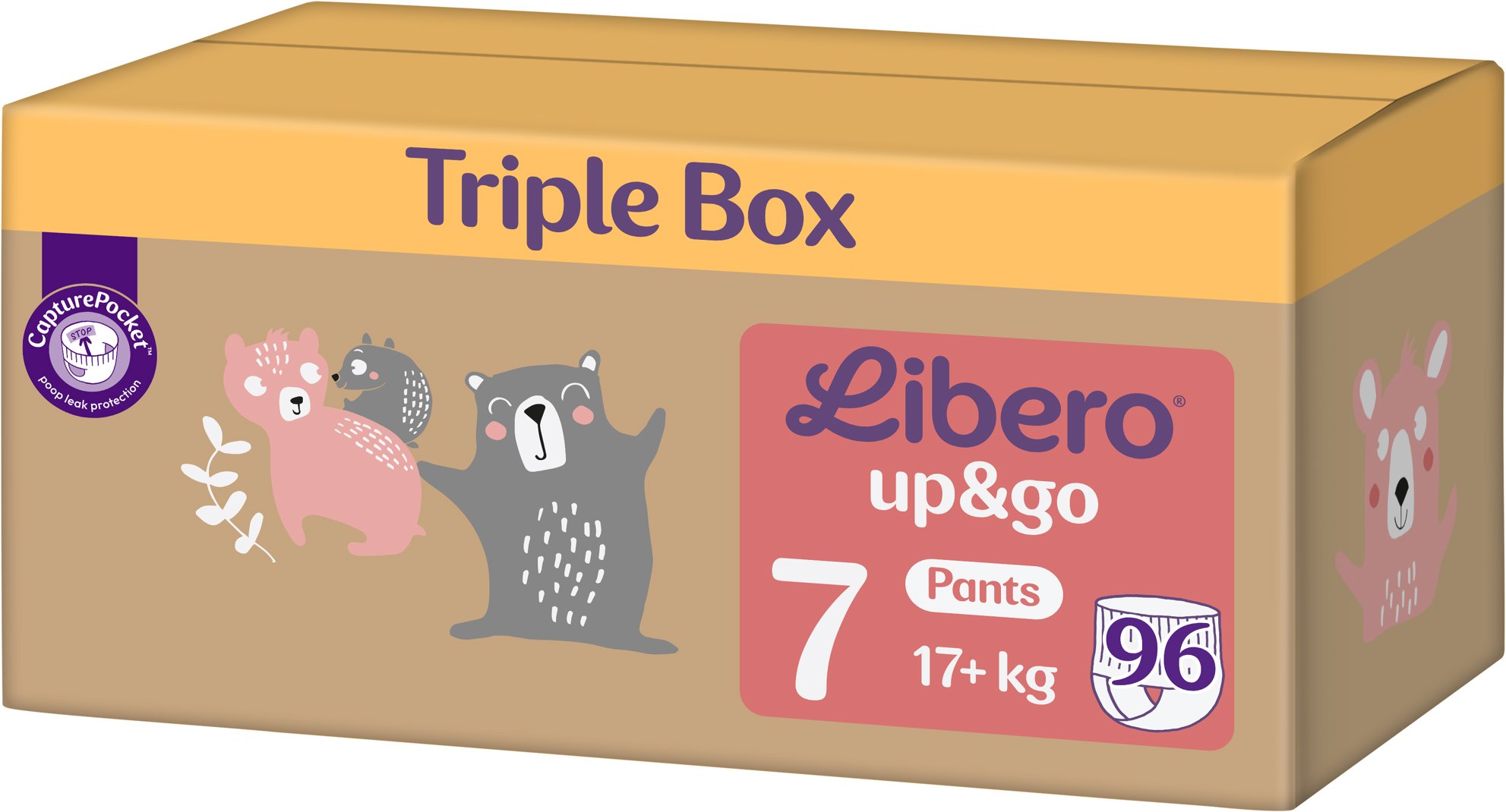 Libero Up & Go Triple Box veľkosť 7 (96 ks)