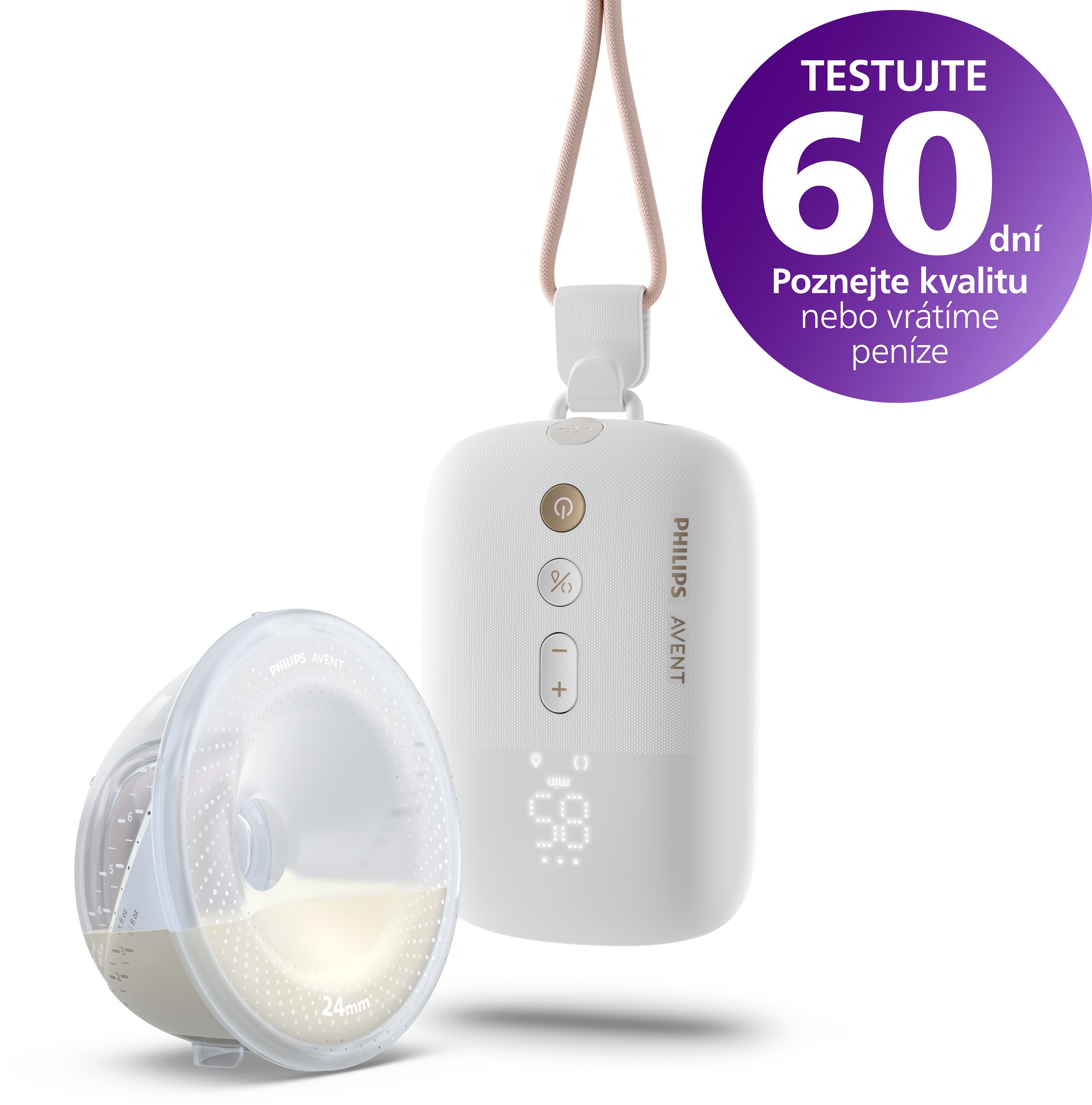 Elektrická odsávačka materského mlieka Philips Avent Hands-Free Premium Plus SCF531/11