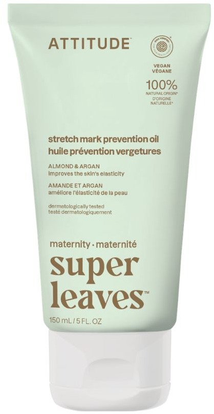 ATTITUDE Super Leaves Materninty olej pre tehotné a po pôrode argan a mandle 150 ml
