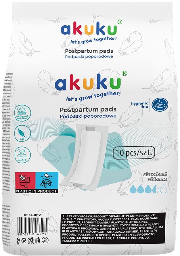 AKUKU Popôrodné superabsorpčné vložky 10 ks