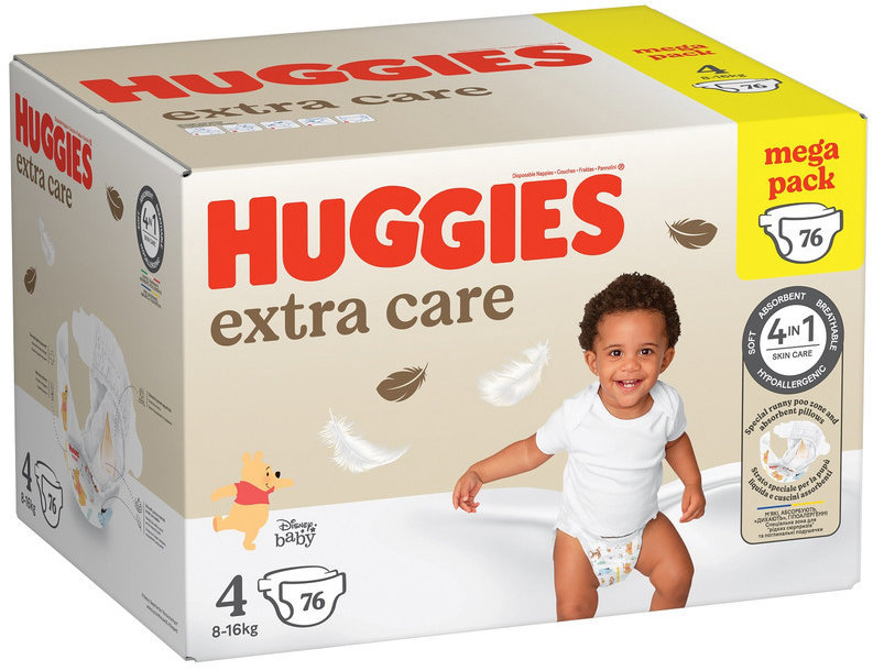 HUGGIES Extra Care veľ. 4 (76 ks)