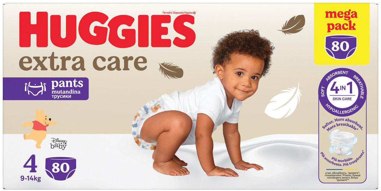 HUGGIES Extra Care Pants veľ. 4 (80 ks)