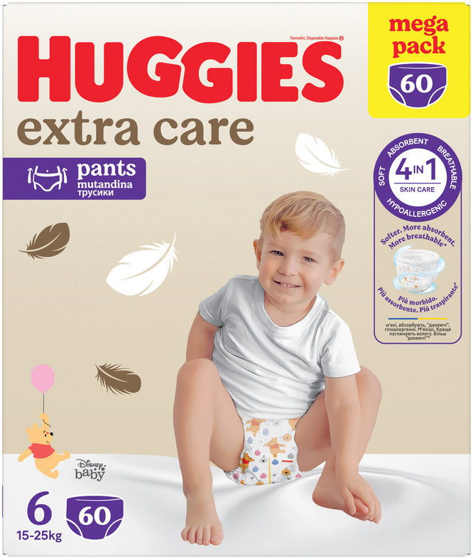 HUGGIES Extra Care Pants veľ. 6 (60 ks)