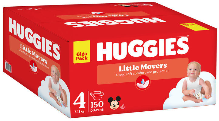 HUGGIES Little Movers veľ. 4 (150 ks)