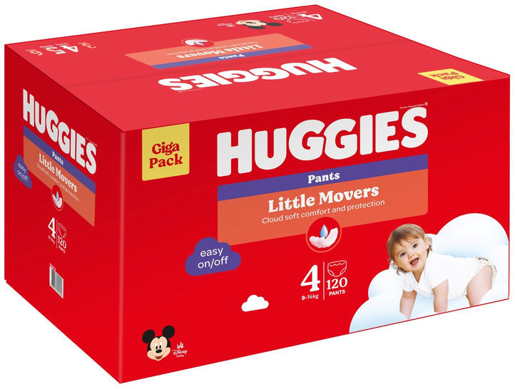 HUGGIES Little Movers Pants veľ. 4 (120 ks)