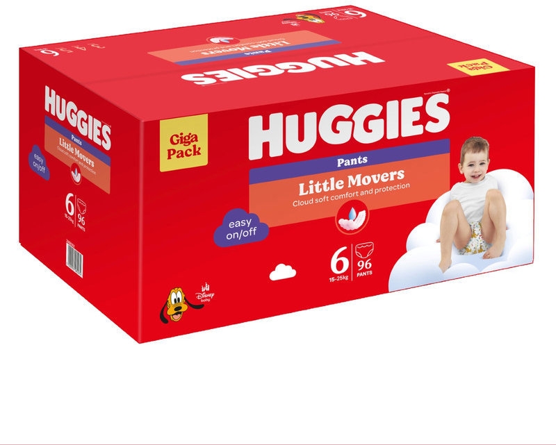 HUGGIES Little Movers Pants veľ. 6 (96 ks)