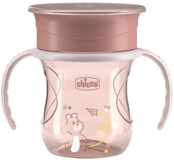 CHICCO Hrnček 360 Perfect X s držadlami 200 ml, pink