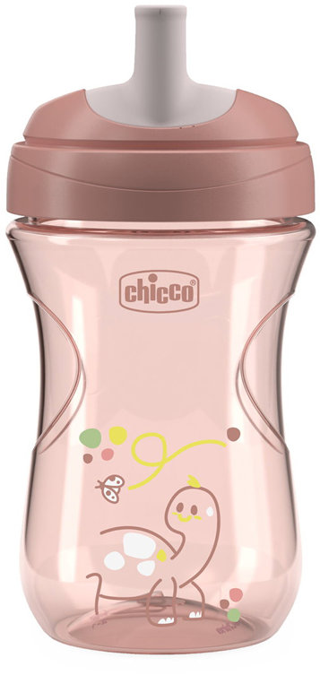 CHICCO Hrnček Advanced so slamkovým náustkom 266 ml, pink