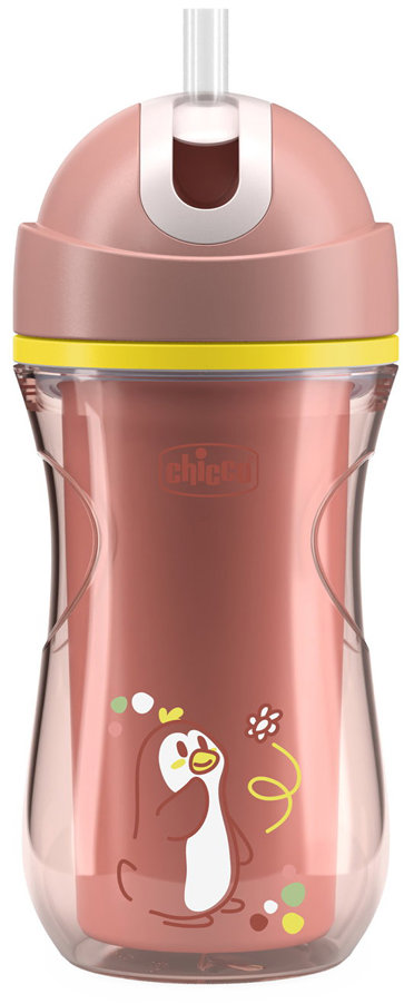 CHICCO Hrnček Šport so slamkou 266 ml, pink