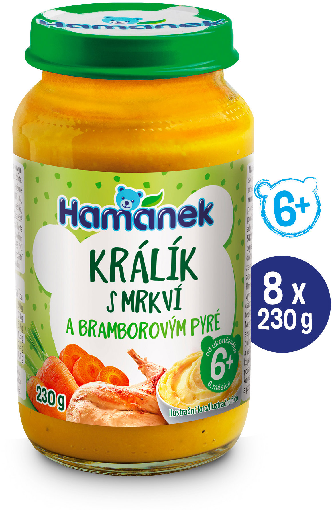 HAMÁNEK Králik s mrkvou a zemiakovým pyré 8× 230 g