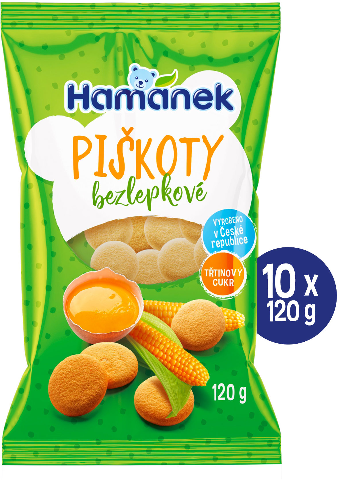 HAMÁNEK Piškóty bezlepkové 10 × 120 g