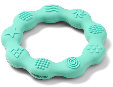 BabyOno silikónový krúžok modrý