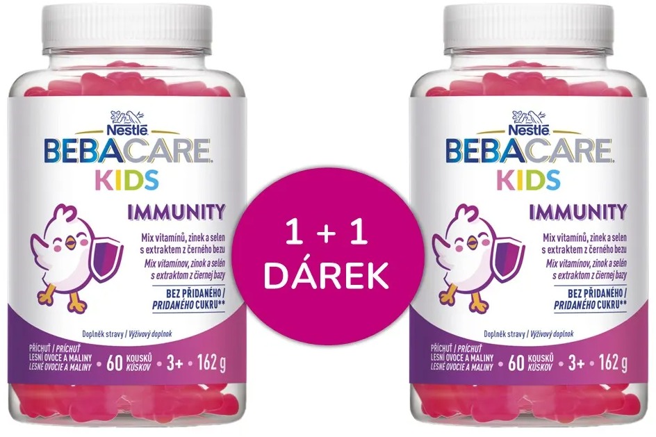 NESTLÉ Bebacare Kids Gummies Immunity 2× 60 ks