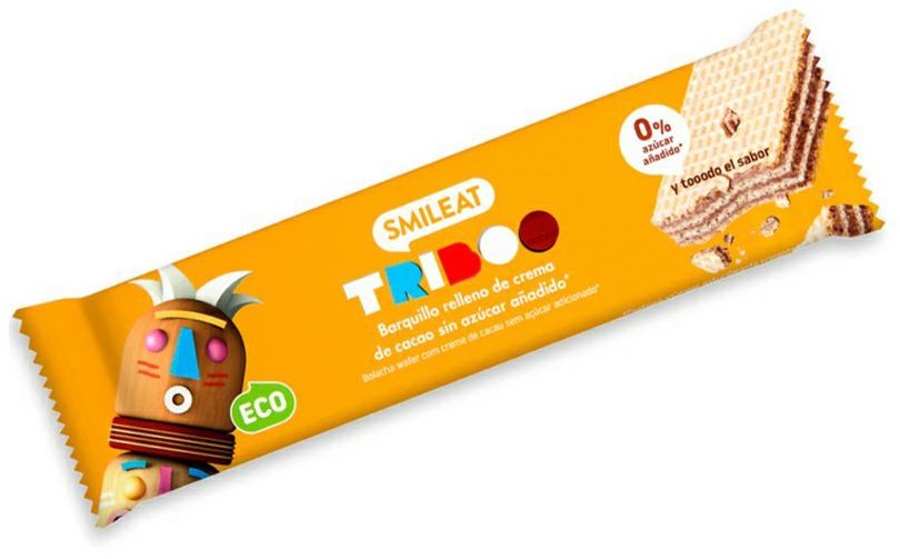 SMILEAT Bio celozrnná oblátka s kakaovou náplňou s agávou 30 g