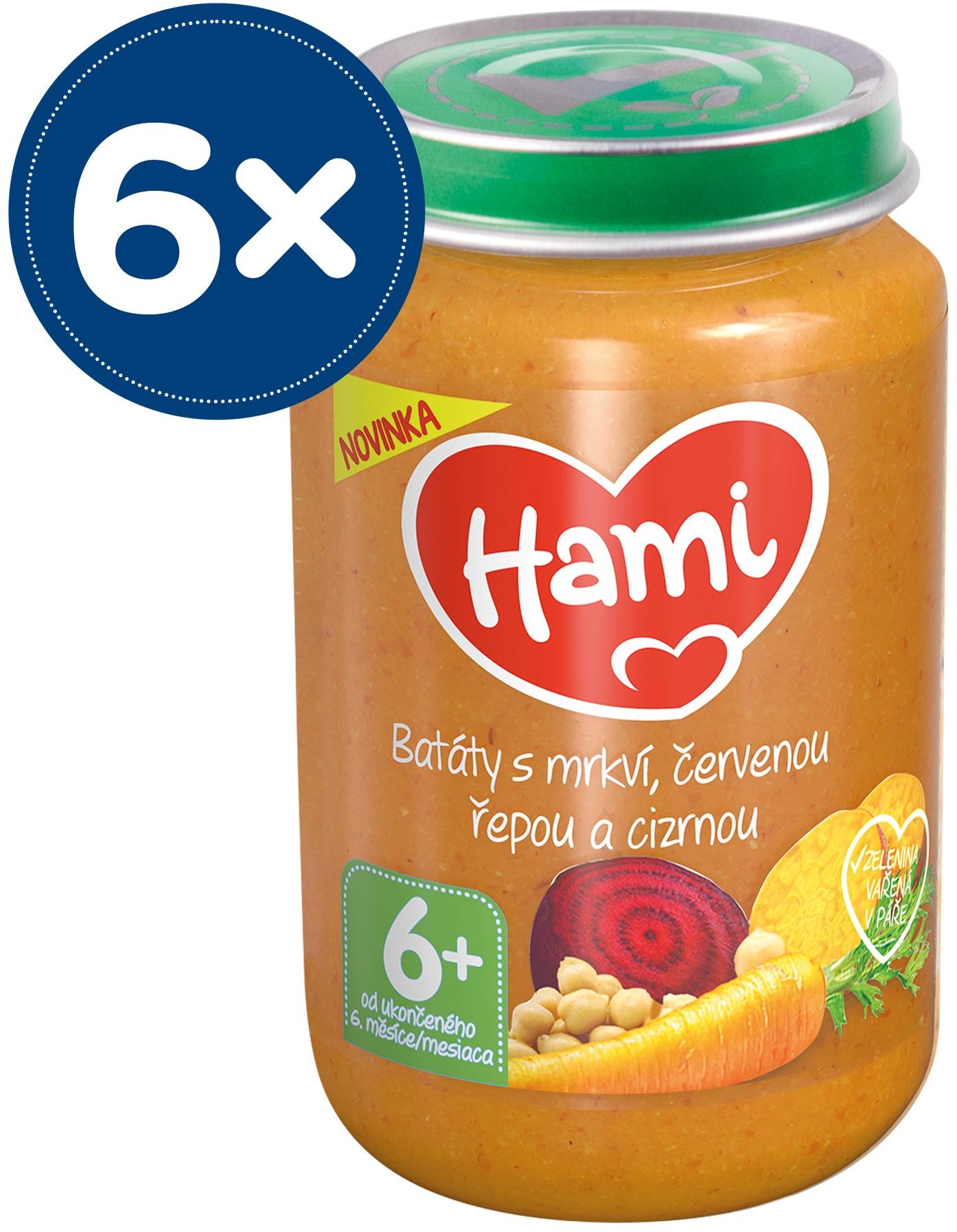 HAMI Bataty s mrkvou, červenou repou a cícerom 6× 200 g