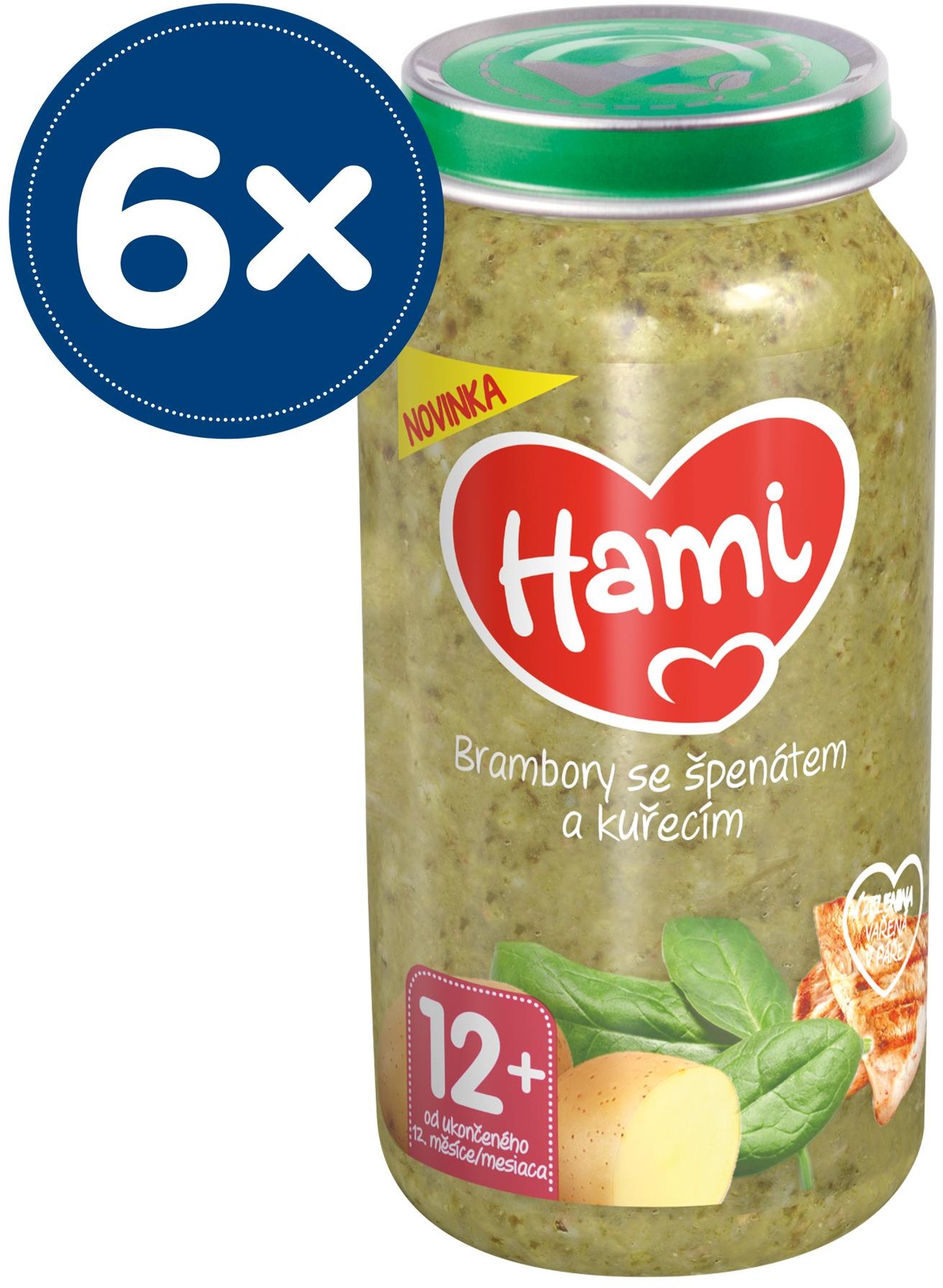 HAMI Zemiaky so špenátom a kuracím 6× 250 g