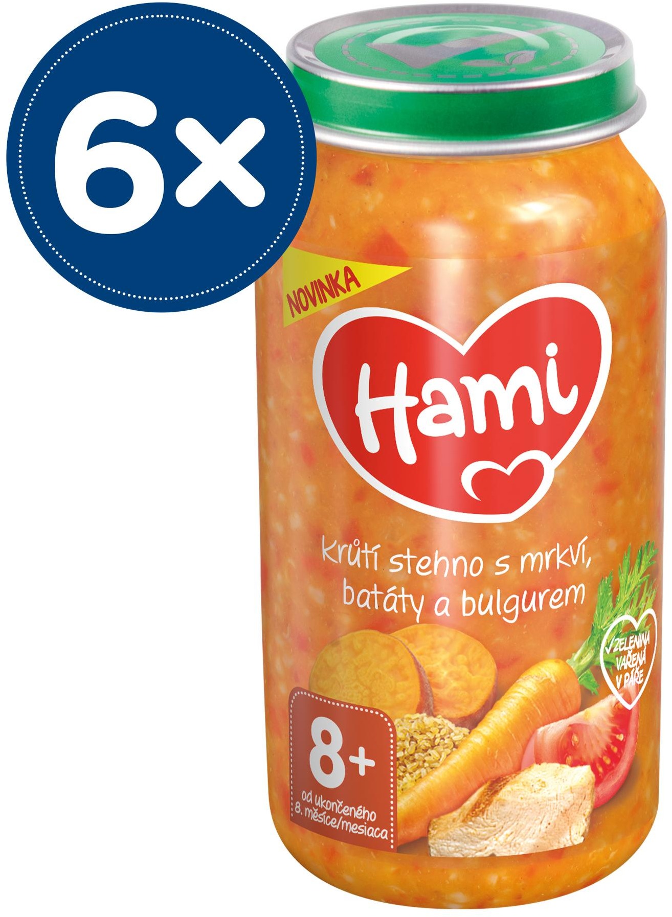 HAMI Morčacie stehno s mrkvou, batatmi a bulgurom 6× 250 g