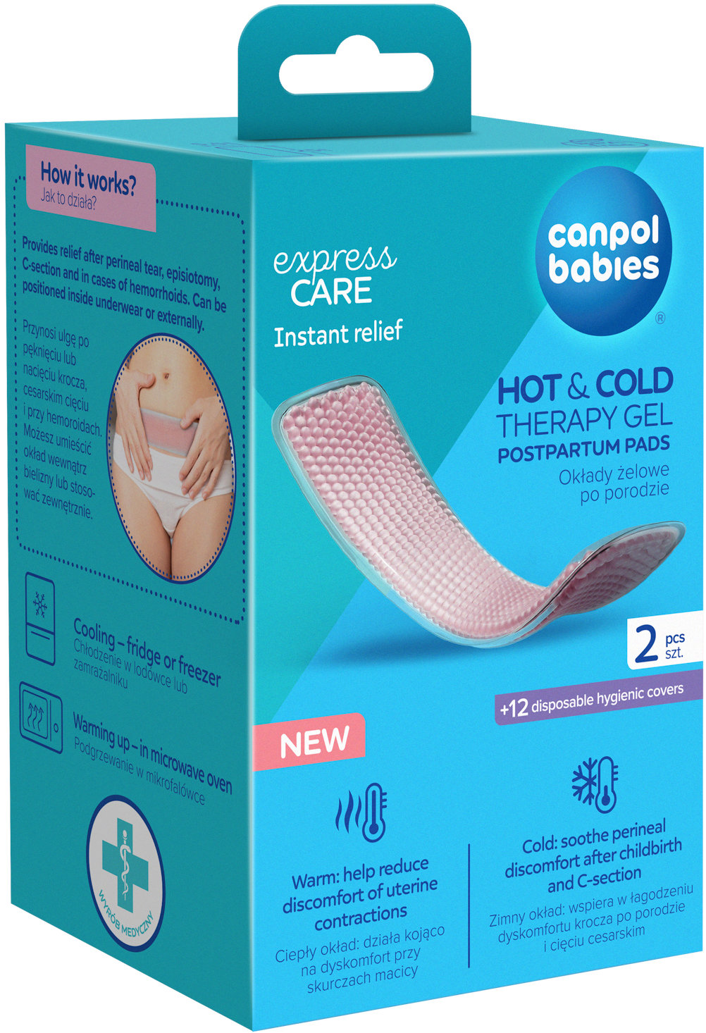 Canpol babies Popôrodné gélové vložky/obklady Hot & Cold 2 ks